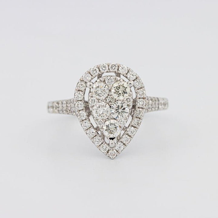 Invisible Pearshape Diamond Ring - ZIZOV DIAMONDS