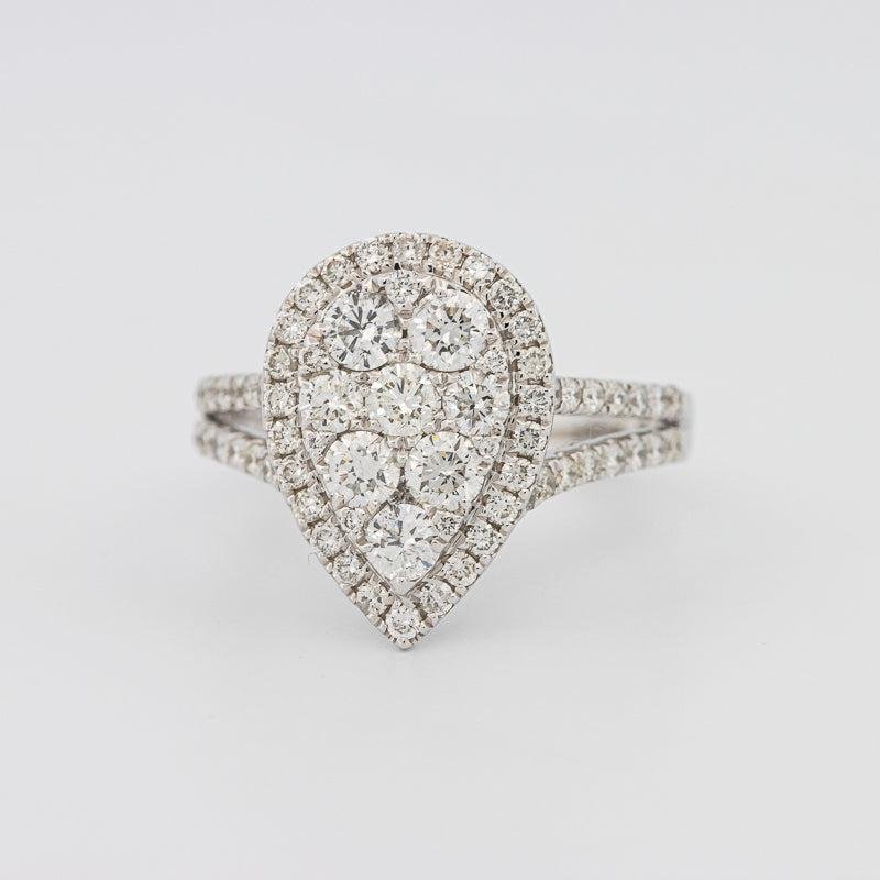 Invisible Pearshape Diamond Ring - ZIZOV DIAMONDS