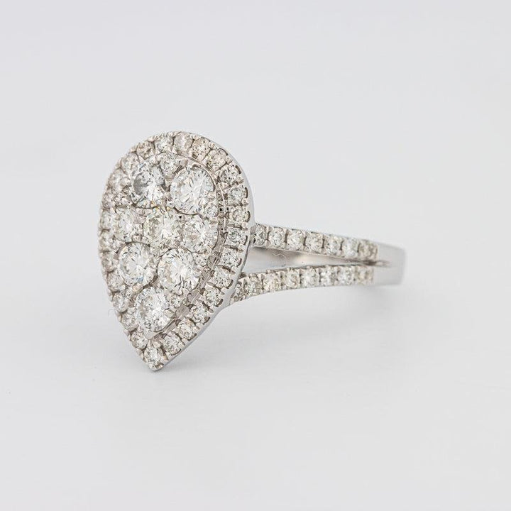 Invisible Pearshape Diamond Ring - ZIZOV DIAMONDS