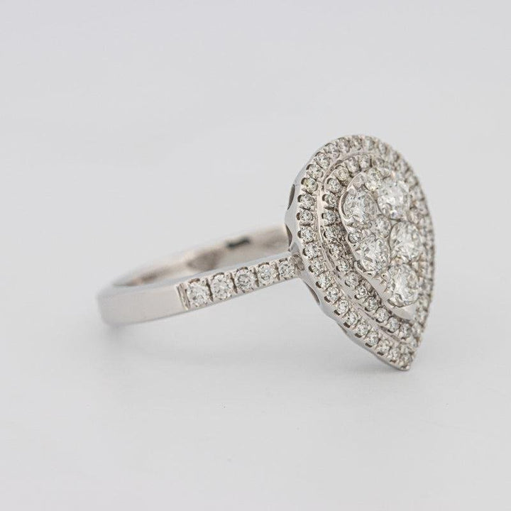 Invisible pearshape diamond ring - ZIZOV DIAMONDS