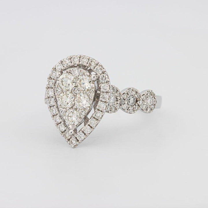 Invisible Pearshape Diamond Ring - ZIZOV DIAMONDS