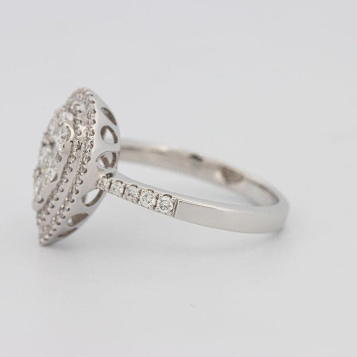 Invisible pearshape diamond ring - ZIZOV DIAMONDS