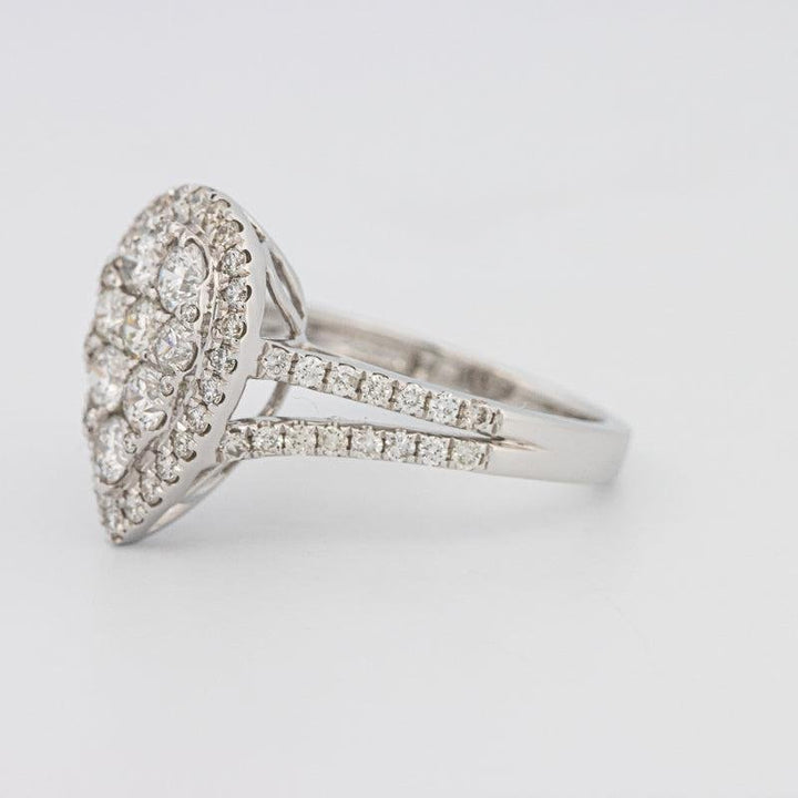 Invisible Pearshape Diamond Ring - ZIZOV DIAMONDS