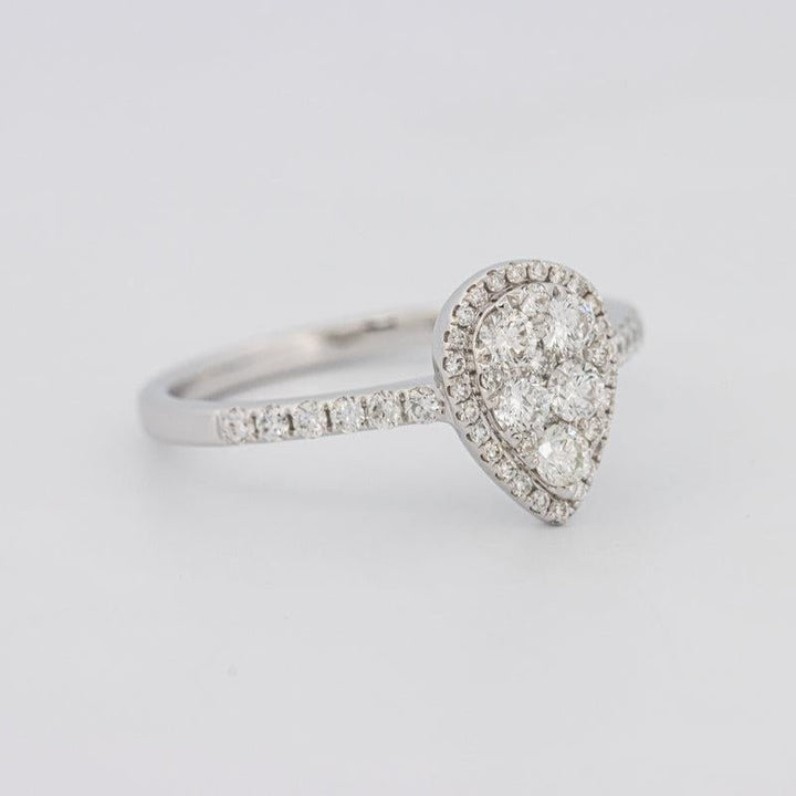 Invisible Pearshape Diamond ring - ZIZOV DIAMONDS