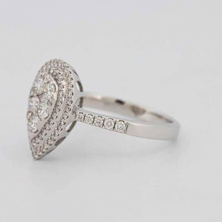 Invisible pearshape diamond ring - ZIZOV DIAMONDS