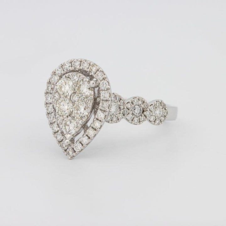 Invisible Pearshape Diamond Ring - ZIZOV DIAMONDS