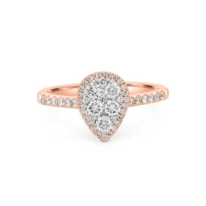 Invisible Pearshape Diamond ring - ZIZOV DIAMONDS