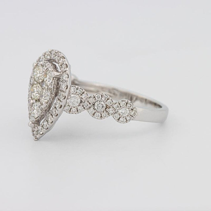 Invisible Pearshape Diamond Ring - ZIZOV DIAMONDS