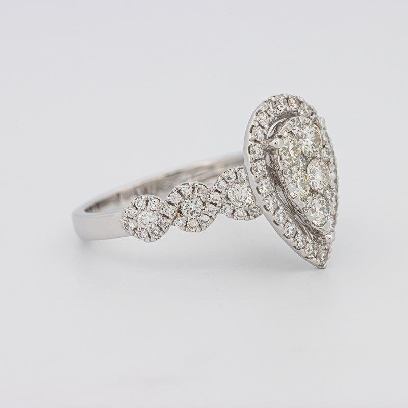 Invisible Pearshape Diamond Ring - ZIZOV DIAMONDS