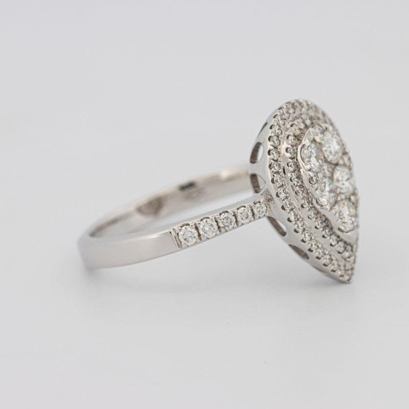 Invisible pearshape diamond ring - ZIZOV DIAMONDS