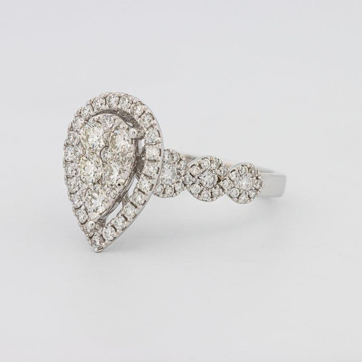 Invisible Pearshape Diamond Ring - ZIZOV DIAMONDS