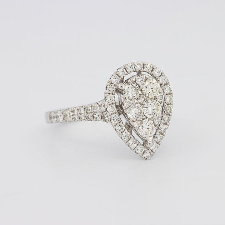 Invisible Pearshape Diamond Ring - ZIZOV DIAMONDS