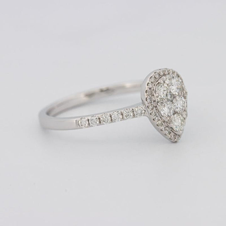 Invisible Pearshape Diamond ring - ZIZOV DIAMONDS