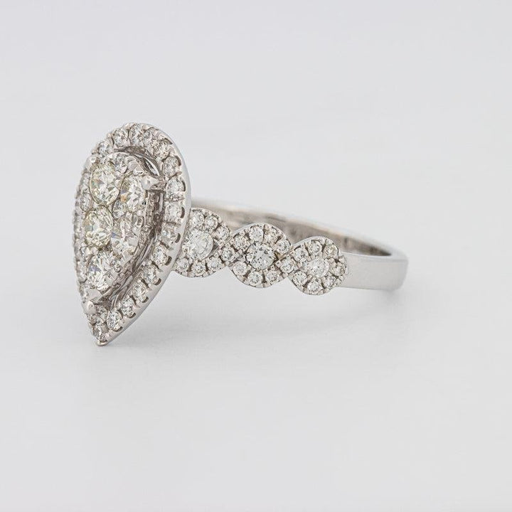 Invisible Pearshape Diamond Ring - ZIZOV DIAMONDS
