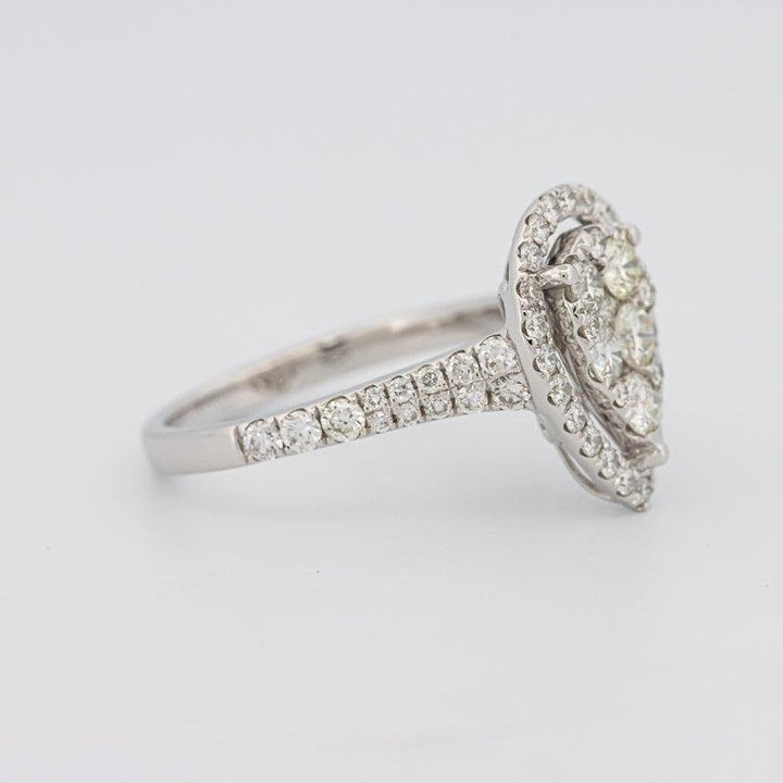 Invisible Pearshape Diamond Ring - ZIZOV DIAMONDS
