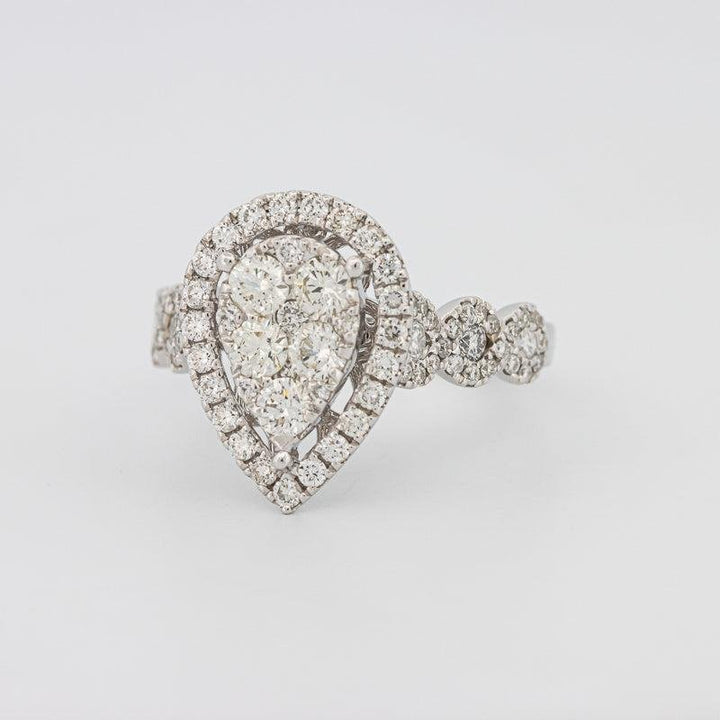 Invisible Pearshape Diamond Ring - ZIZOV DIAMONDS