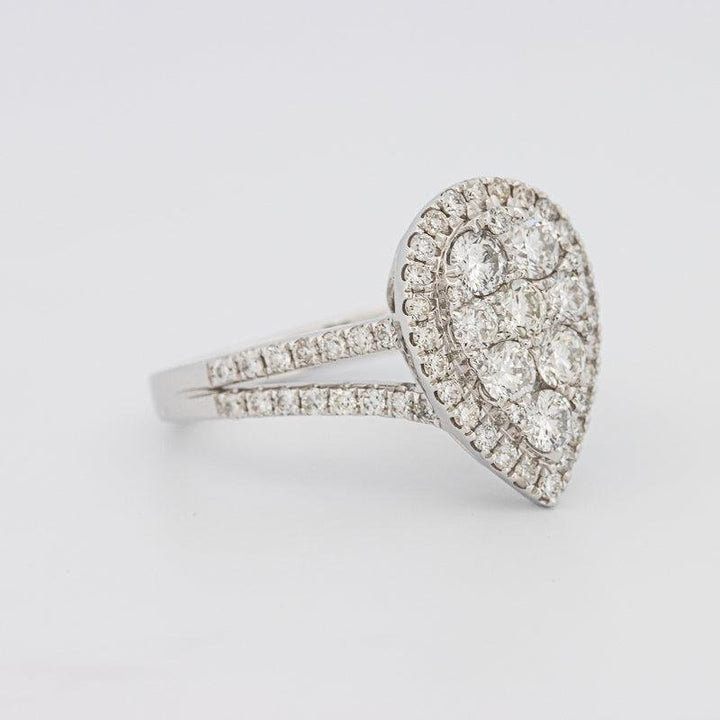 Invisible Pearshape Diamond Ring - ZIZOV DIAMONDS