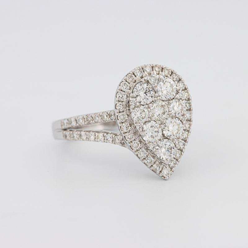 Invisible Pearshape Diamond Ring - ZIZOV DIAMONDS