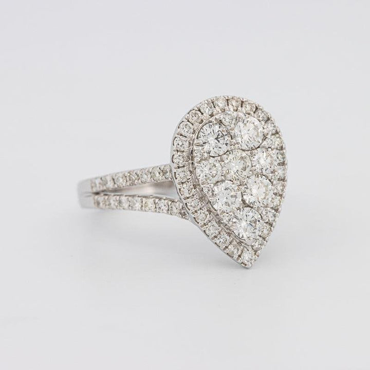 Invisible Pearshape Diamond Ring - ZIZOV DIAMONDS