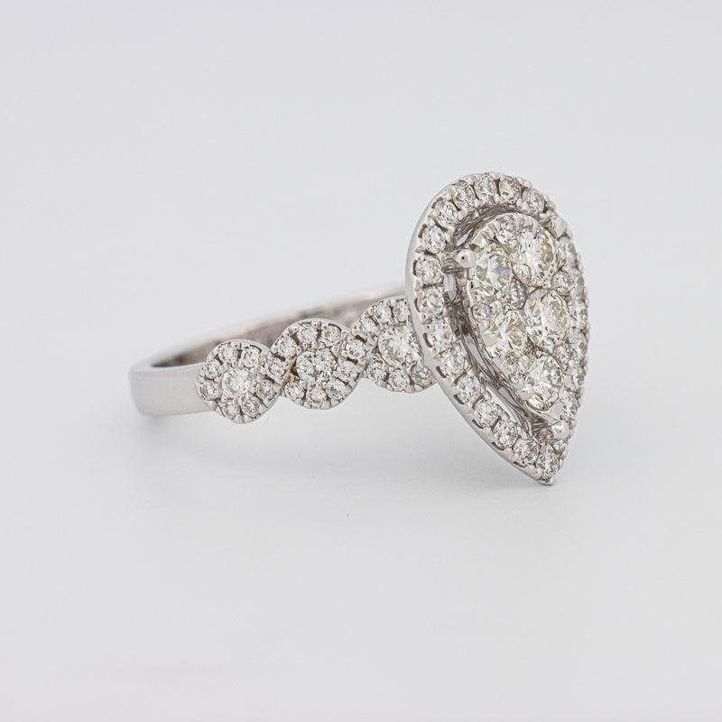 Invisible Pearshape Diamond Ring - ZIZOV DIAMONDS