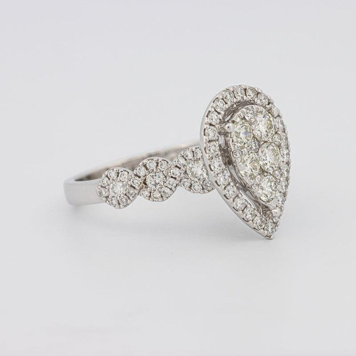 Invisible Pearshape Diamond Ring - ZIZOV DIAMONDS