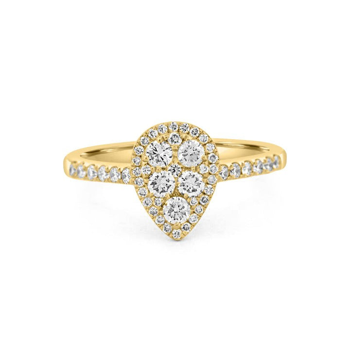 Invisible Pearshape Diamond ring - ZIZOV DIAMONDS