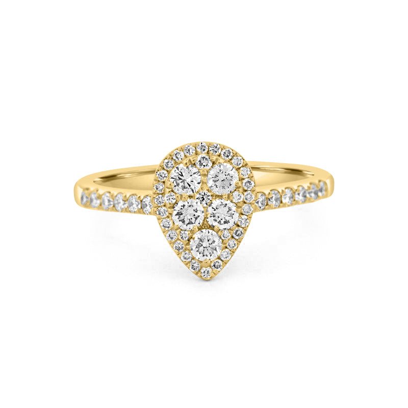 Invisible Pearshape Diamond ring - ZIZOV DIAMONDS