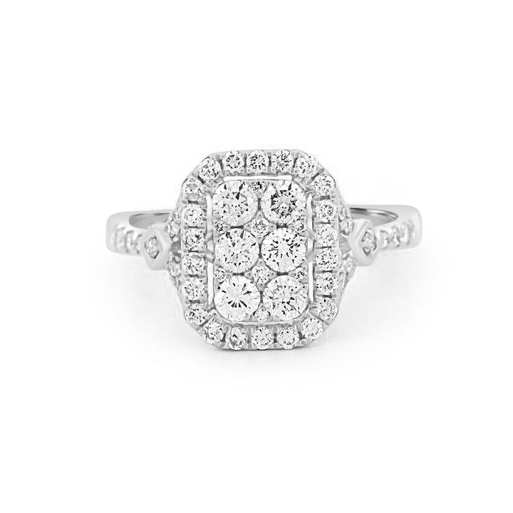 Invisible rectangular diamond ring - ZIZOV DIAMONDS