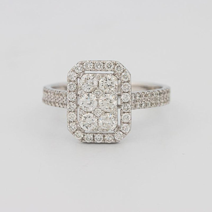 Invisible rectangular diamond ring - ZIZOV DIAMONDS