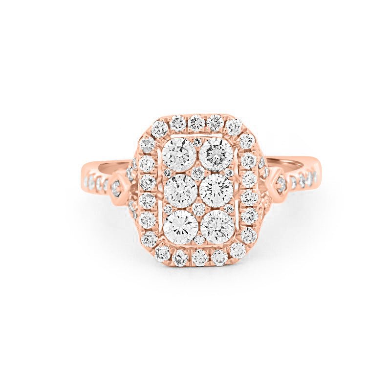 Invisible rectangular diamond ring - ZIZOV DIAMONDS