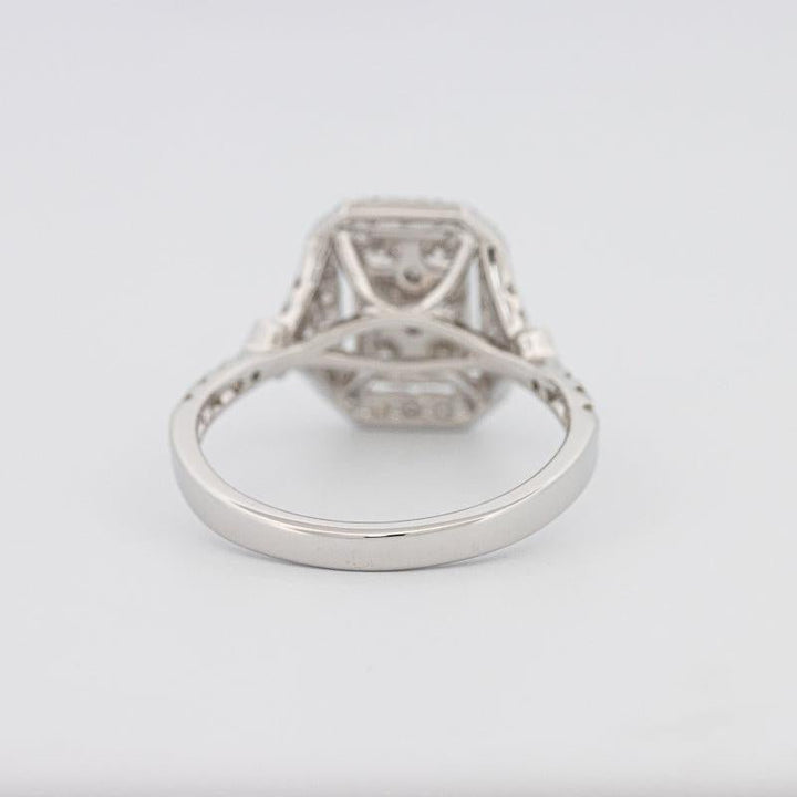 Invisible rectangular diamond ring - ZIZOV DIAMONDS