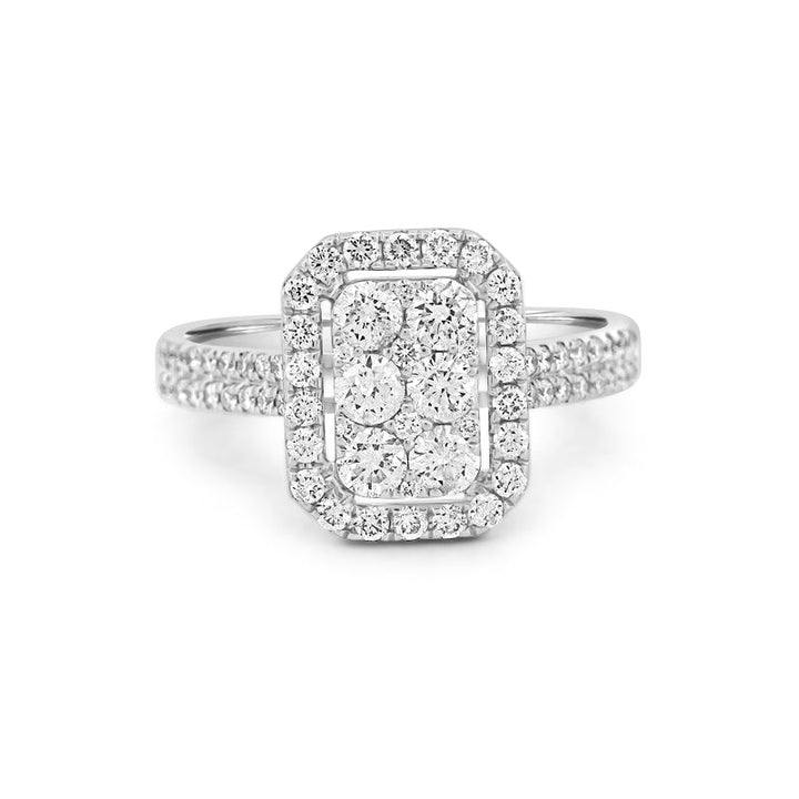 Invisible rectangular diamond ring - ZIZOV DIAMONDS