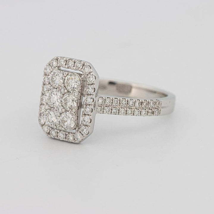 Invisible rectangular diamond ring - ZIZOV DIAMONDS