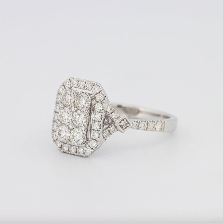 Invisible rectangular diamond ring - ZIZOV DIAMONDS