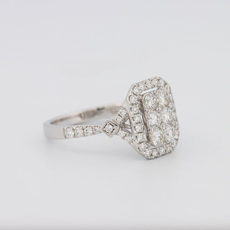 Invisible rectangular diamond ring - ZIZOV DIAMONDS