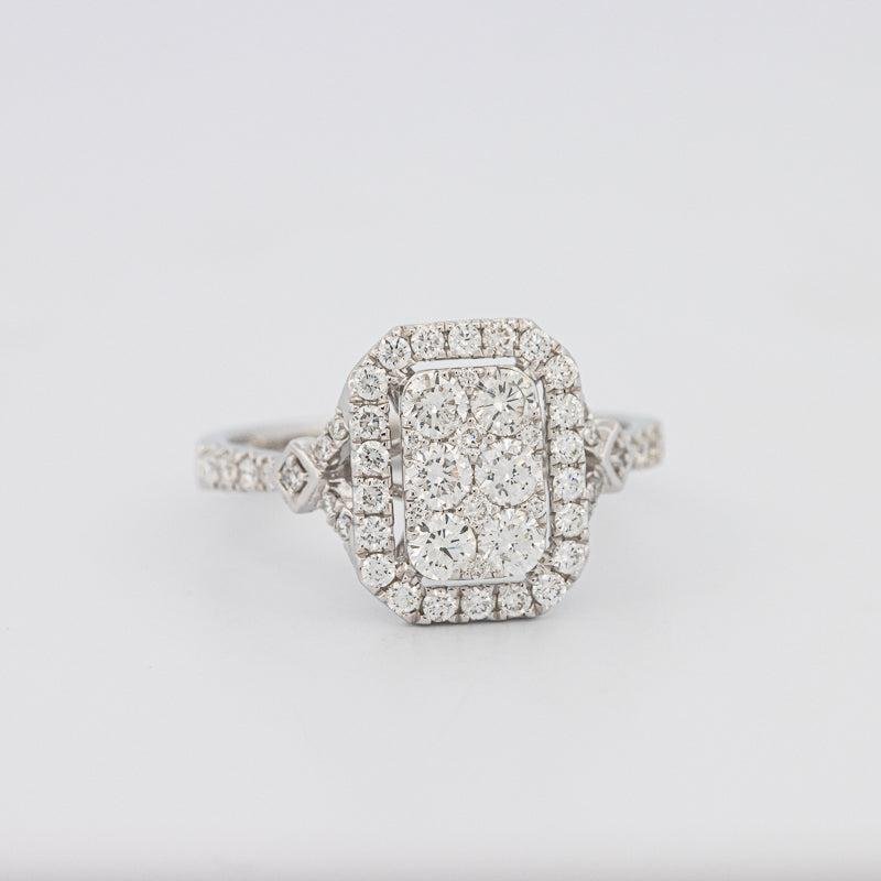 Invisible rectangular diamond ring - ZIZOV DIAMONDS