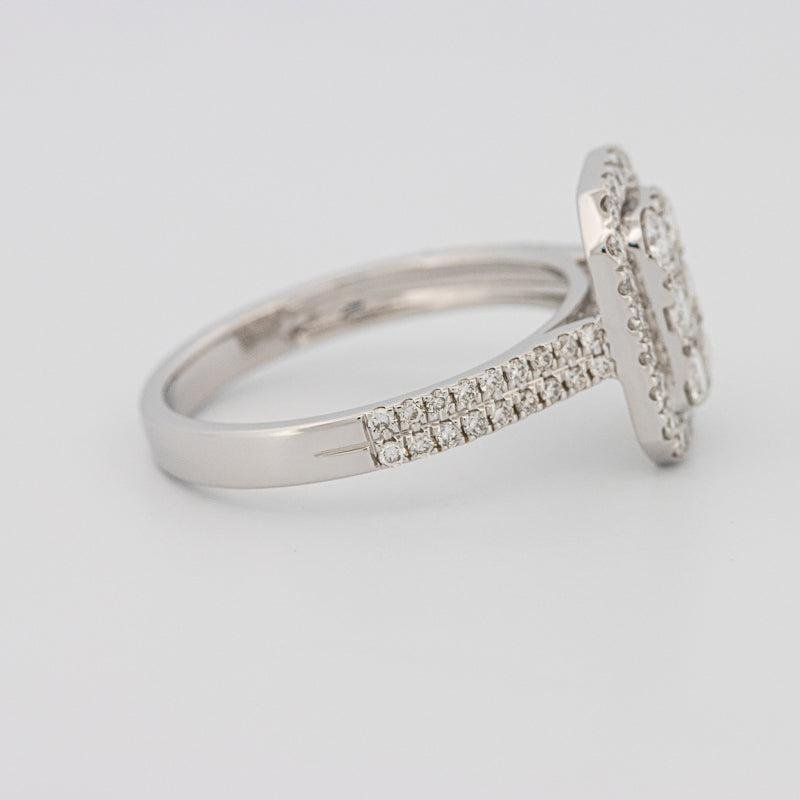 Invisible rectangular diamond ring - ZIZOV DIAMONDS