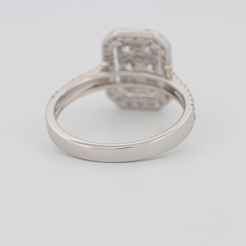 Invisible rectangular diamond ring - ZIZOV DIAMONDS