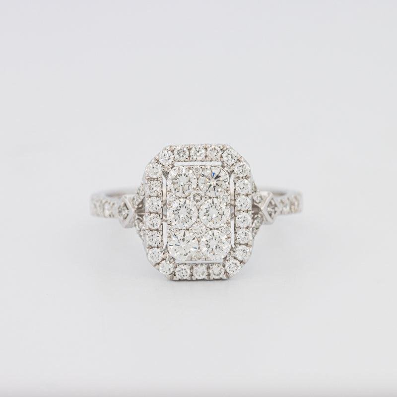 Invisible rectangular diamond ring - ZIZOV DIAMONDS