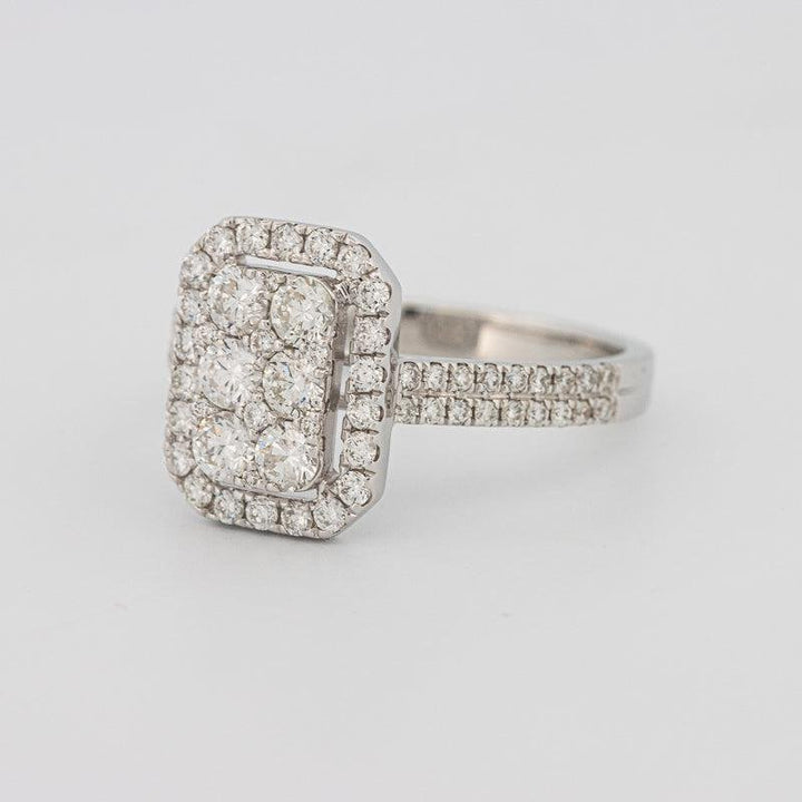 Invisible rectangular diamond ring - ZIZOV DIAMONDS