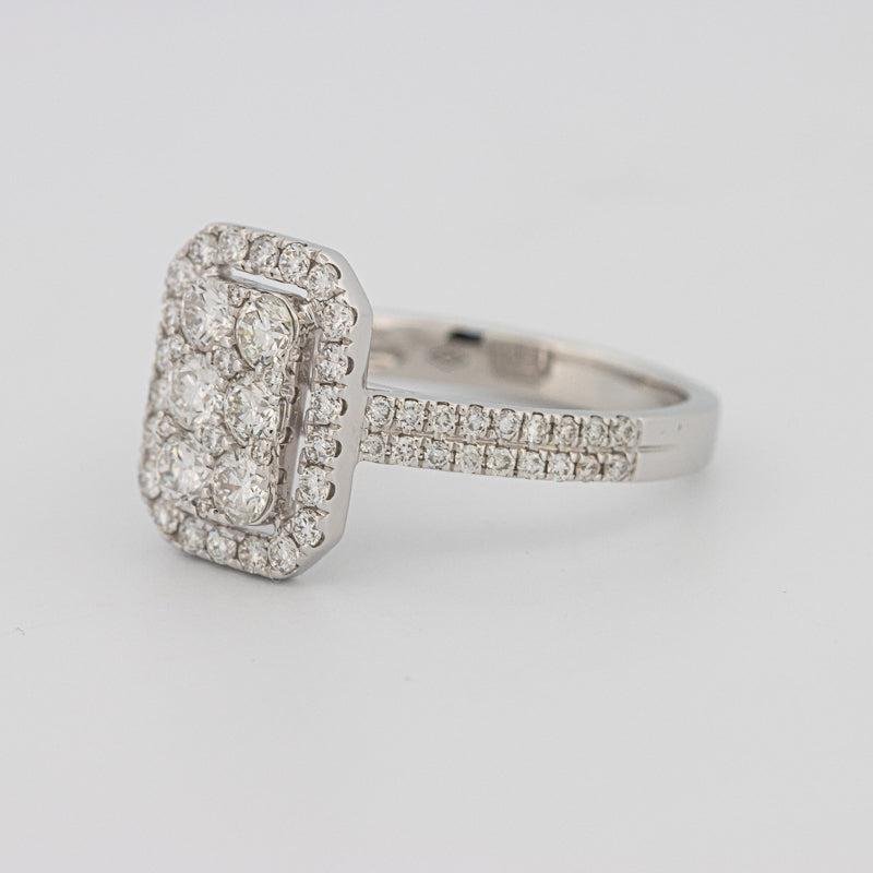 Invisible rectangular diamond ring - ZIZOV DIAMONDS