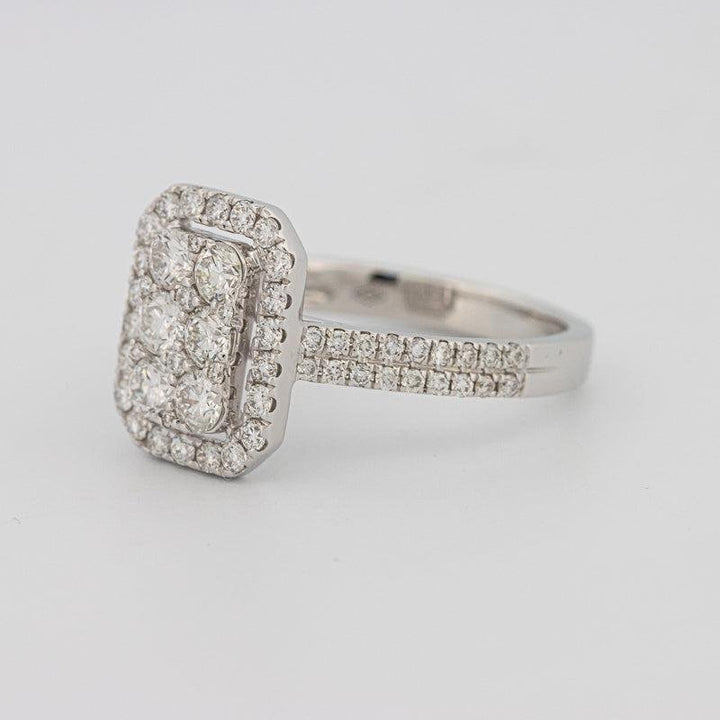 Invisible rectangular diamond ring - ZIZOV DIAMONDS
