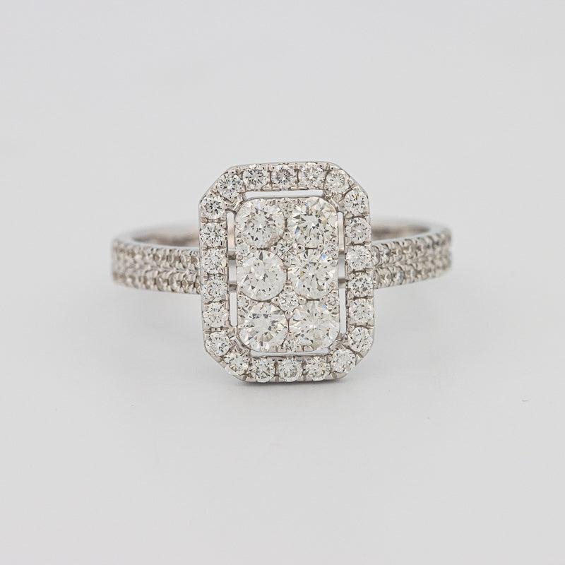 Invisible rectangular diamond ring - ZIZOV DIAMONDS