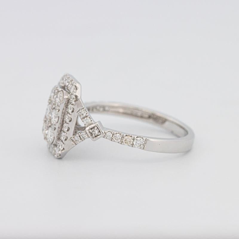 Invisible rectangular diamond ring - ZIZOV DIAMONDS