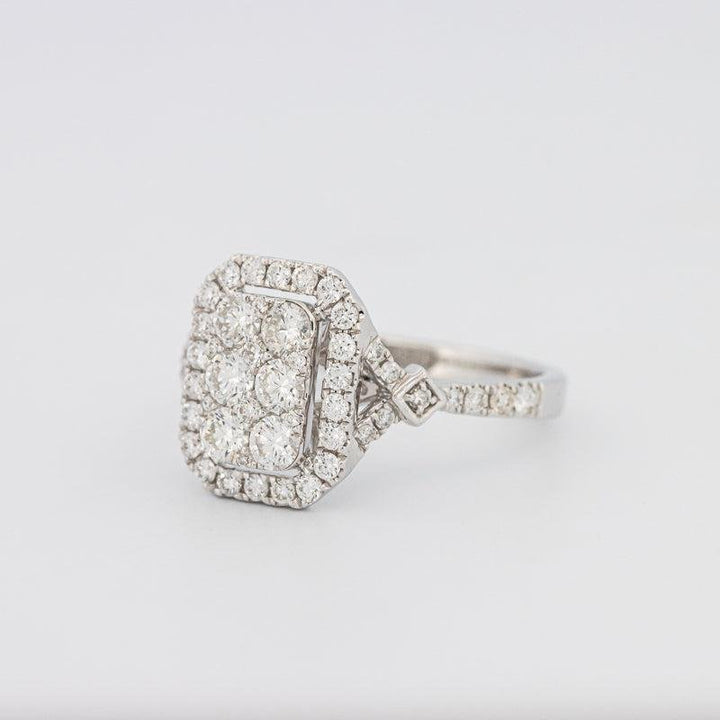 Invisible rectangular diamond ring - ZIZOV DIAMONDS