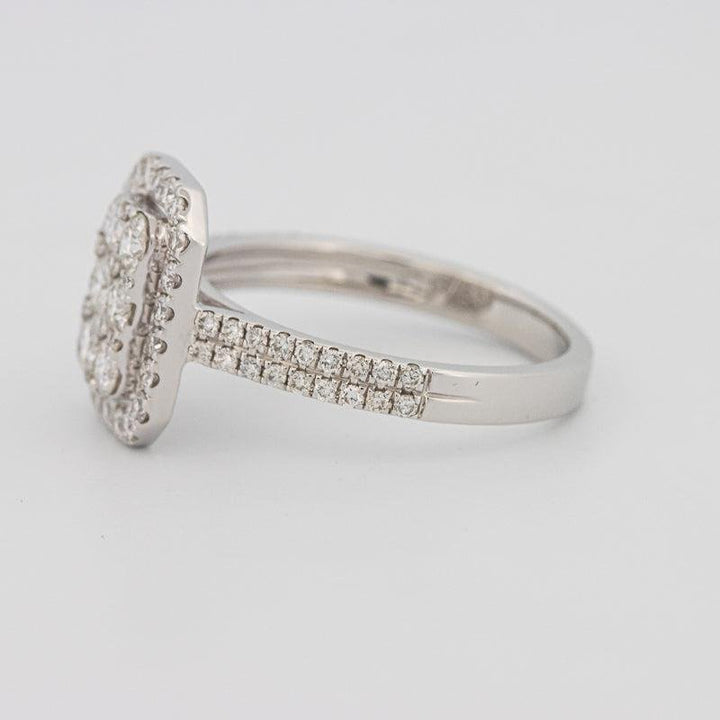 Invisible rectangular diamond ring - ZIZOV DIAMONDS