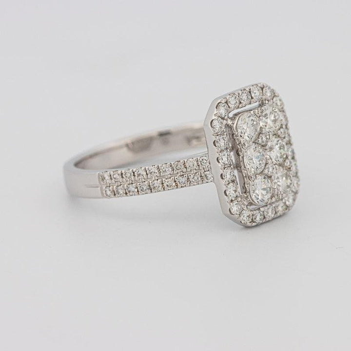 Invisible rectangular diamond ring - ZIZOV DIAMONDS