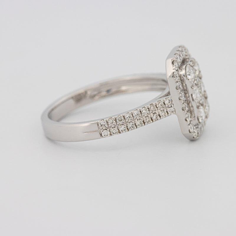 Invisible rectangular diamond ring - ZIZOV DIAMONDS