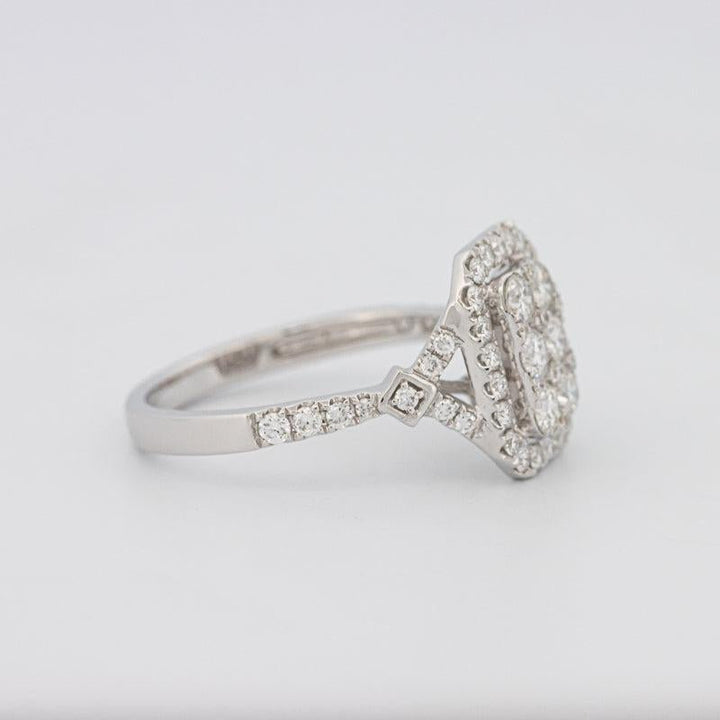 Invisible rectangular diamond ring - ZIZOV DIAMONDS