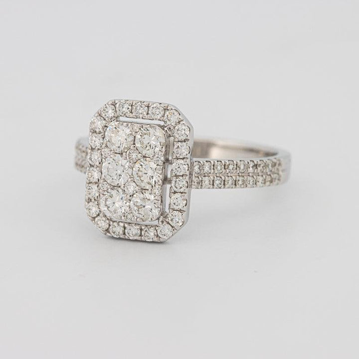 Invisible rectangular diamond ring - ZIZOV DIAMONDS